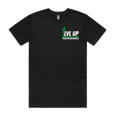 Lvl Up Performance Tee White & Green Thumbnail